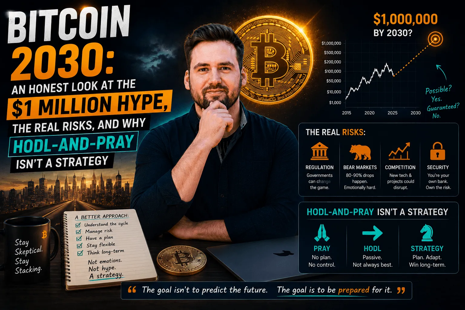 Bitcoin 2030: An Honest Look at the $1 Million Hype, the Real Risks, and Why Hodl-and-Pray Isn't a Strategy